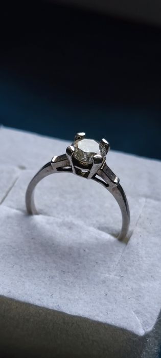 Pierścionek zaręczynowy srebrny rozmiar 15