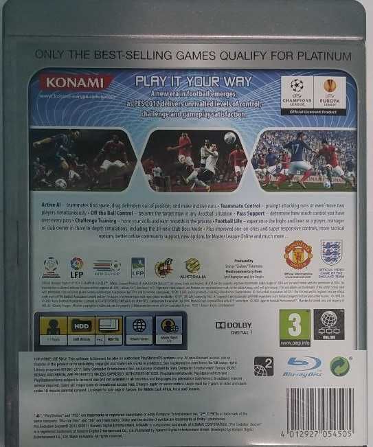 PES Pro Evolution Soccer 2012 Platinum PS3 *Używana*