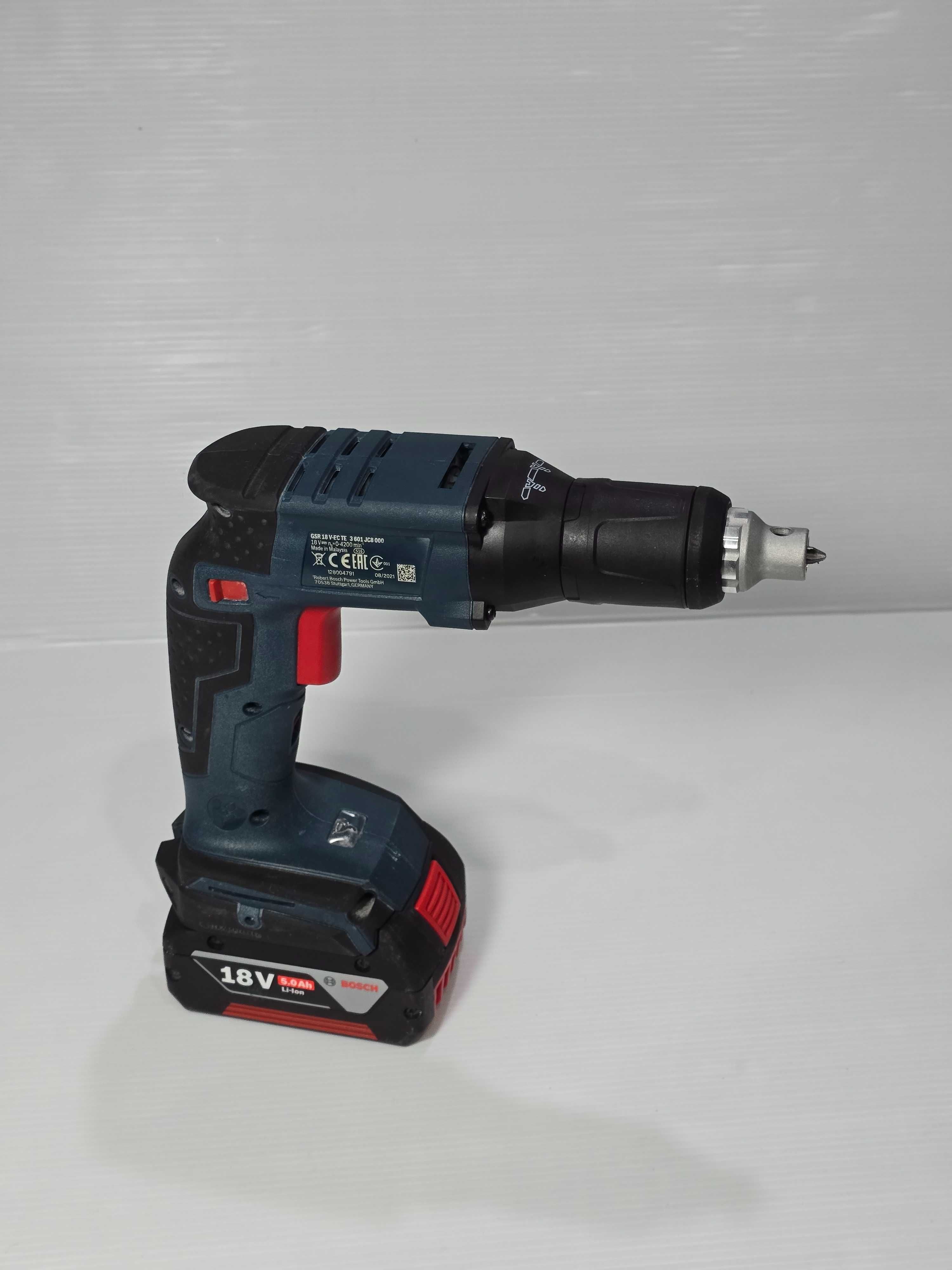 BOSCH Wkrętarka do płyt GK regipsów Akumulatorowa GSR 18V-EC TE 2x aku