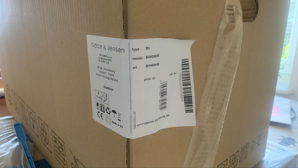 Okap kuchenny podszafkowy Gotse & jensen model Bh400km