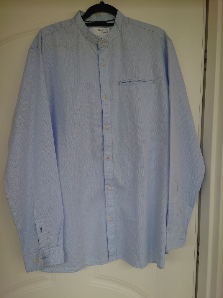 Koszula z bawełny organicznej , na stójce, długi rękaw slim XL