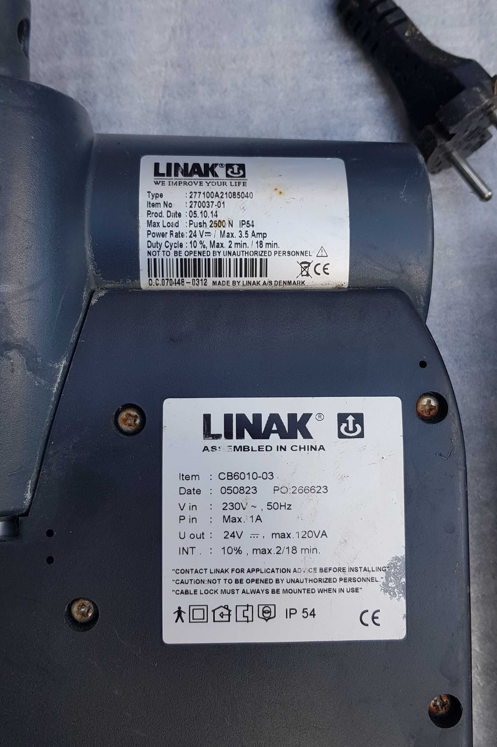 LINAK Siłownik Skrzynka CB6‍010‍-03 277‍100‍2A2‍108‍504‍0 ORYGINALNY