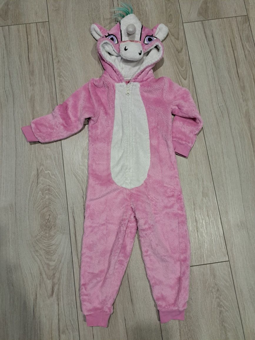 Onesie, kigurumi, piżama, kombinezon z kapturem, strój jednorożca