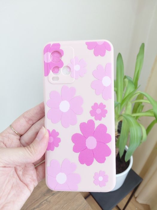 Etui na telefon w kwiaty vivo y33s