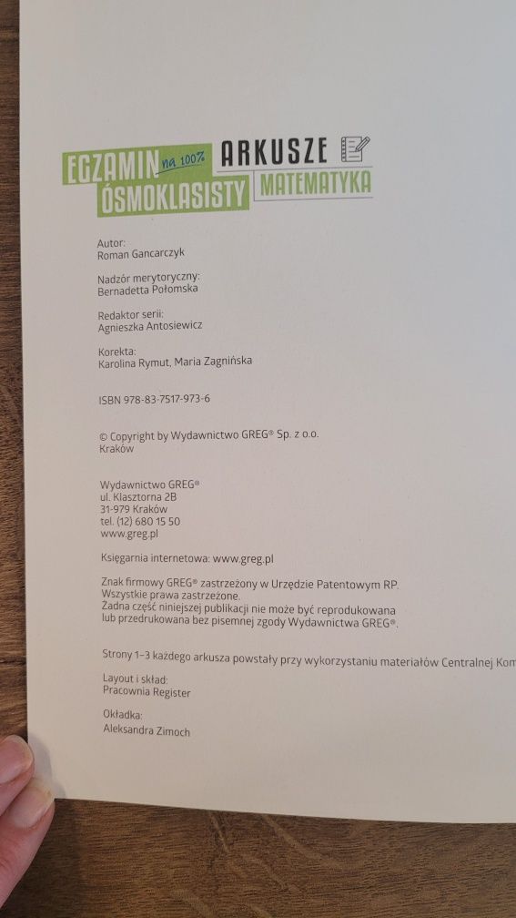Egzamin ósmoklasisty arkusze matematyka