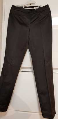 Czarne spodnie satynowe(lekko blyszczace),rozmiar 38,klasyczne-wizytow