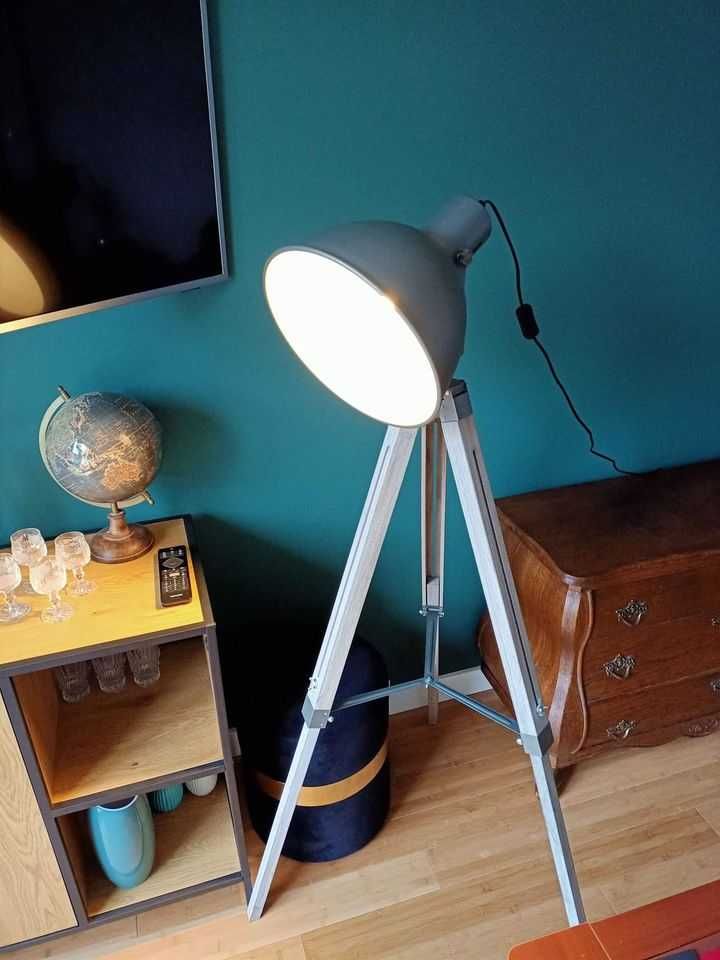 LAMPA stojąca trójnóg podłogowa reflektor industrialna vintage studio