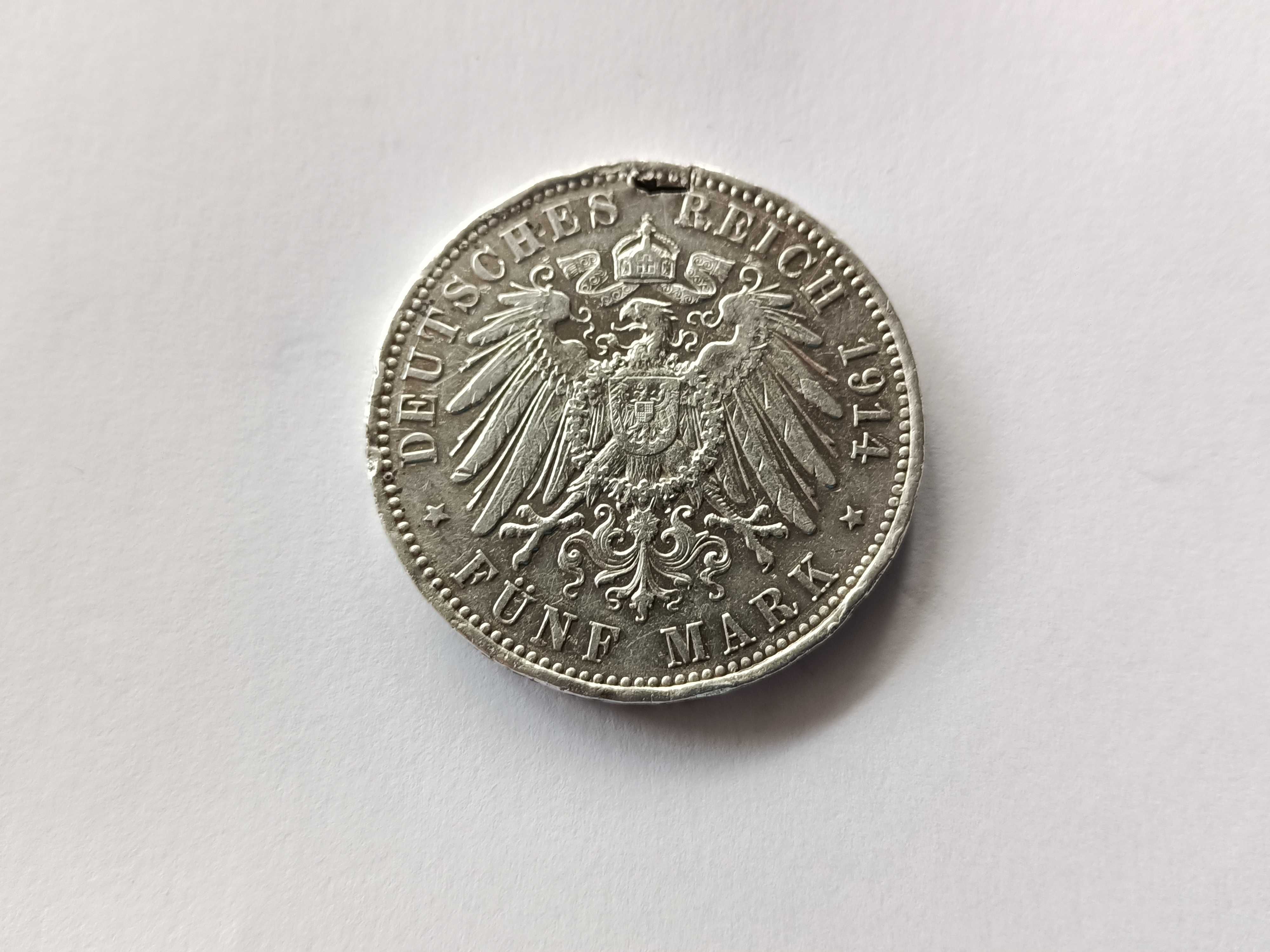 5 marek 1914 A Niemcy oryginał Srebro