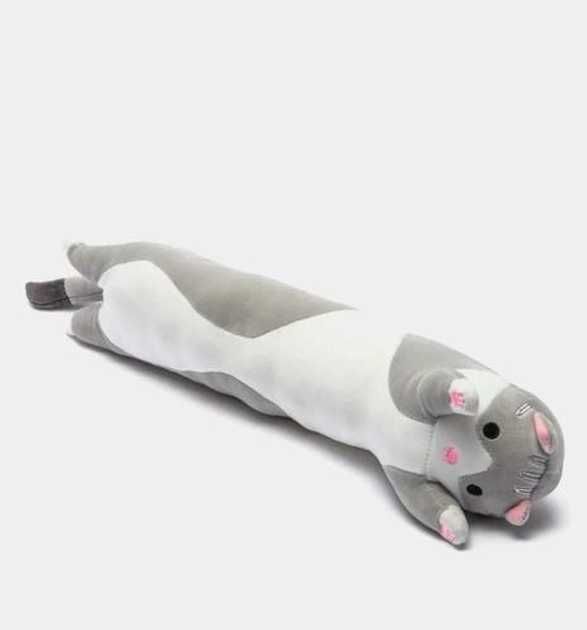 Мягкая игрушка Кот Батон 130 см, серый – большой плюшевый кот