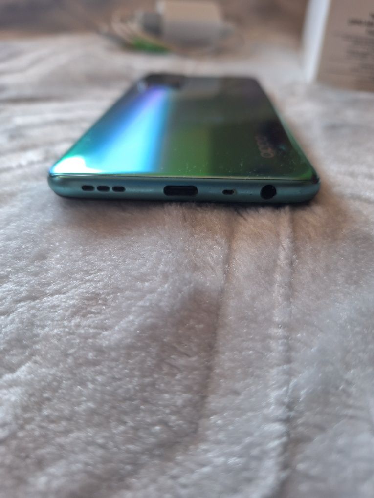 Oppo A54 5g telefon smartfon fioletowo niebieski ładowarka