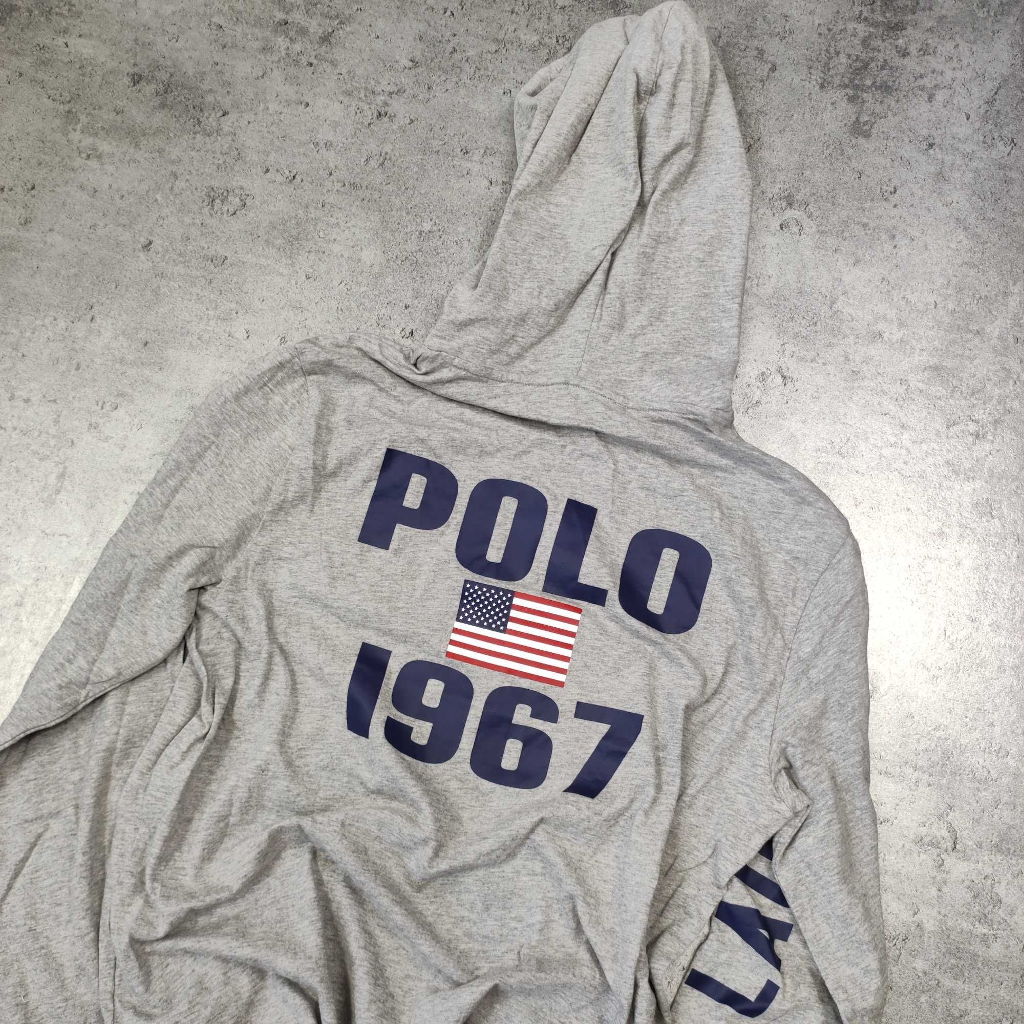 MĘSKA Lekka Bluza z Kapturem Hoodie Jak Koszulka Polo Ralph Lauren RL