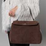 Luksusowa Torebka nowa jak Balenciaga Rodeo suede brown