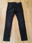 czarne jeans rurki h&m xs s m marnurki wysoki stan skinny