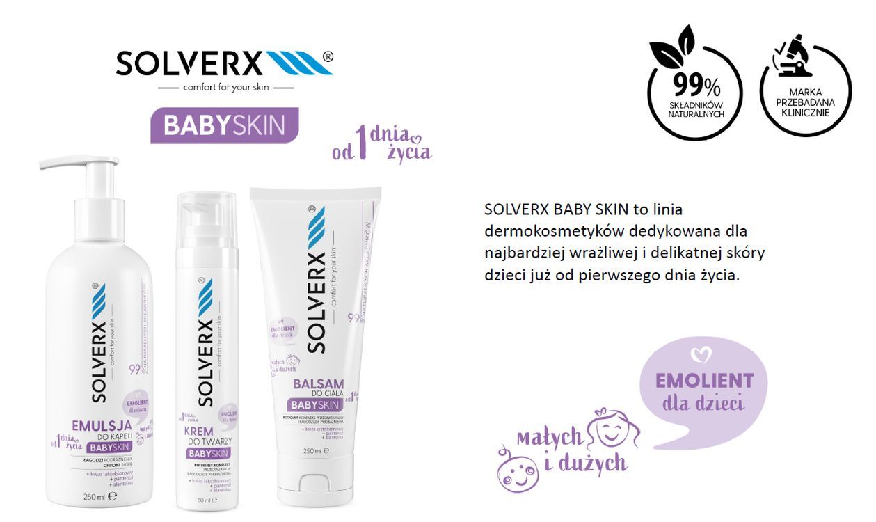 SOLVERX BABY SKIN emulsja do kąpieli 250 ml