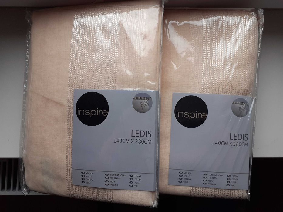 Firany 140x280cm, 2 szt., Inspire, NOWE