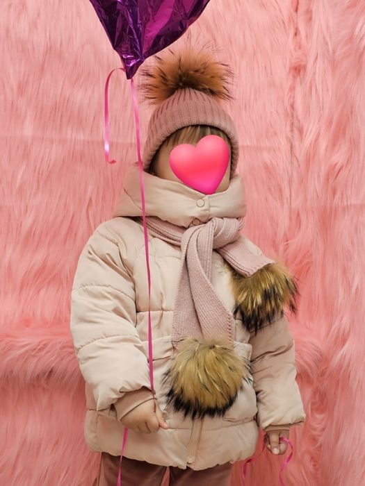 Шапка шарф для дівчинки 2-4 роки