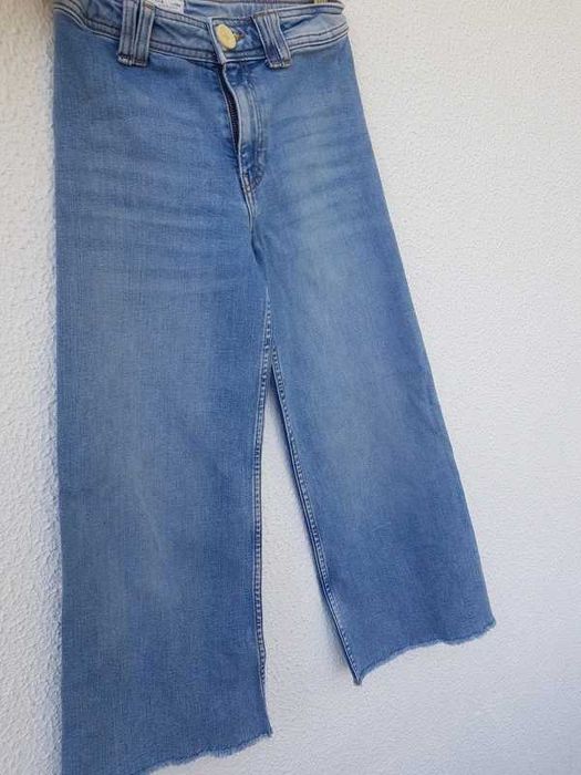 Calças Ganga Azul Zara corte direito menina