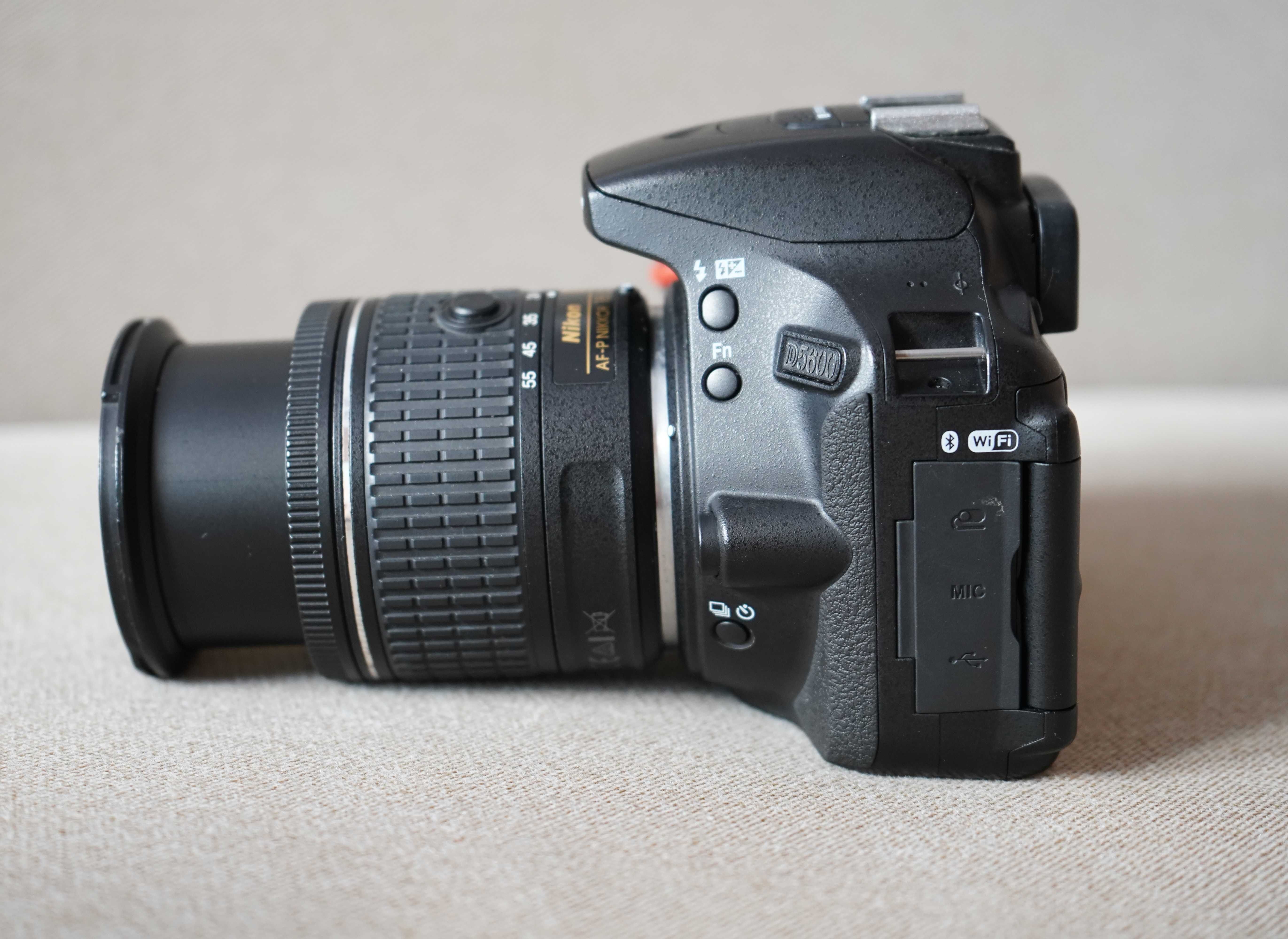 Nikon d5600 obiektyw 18-55 af-p zestaw 2x akumulator