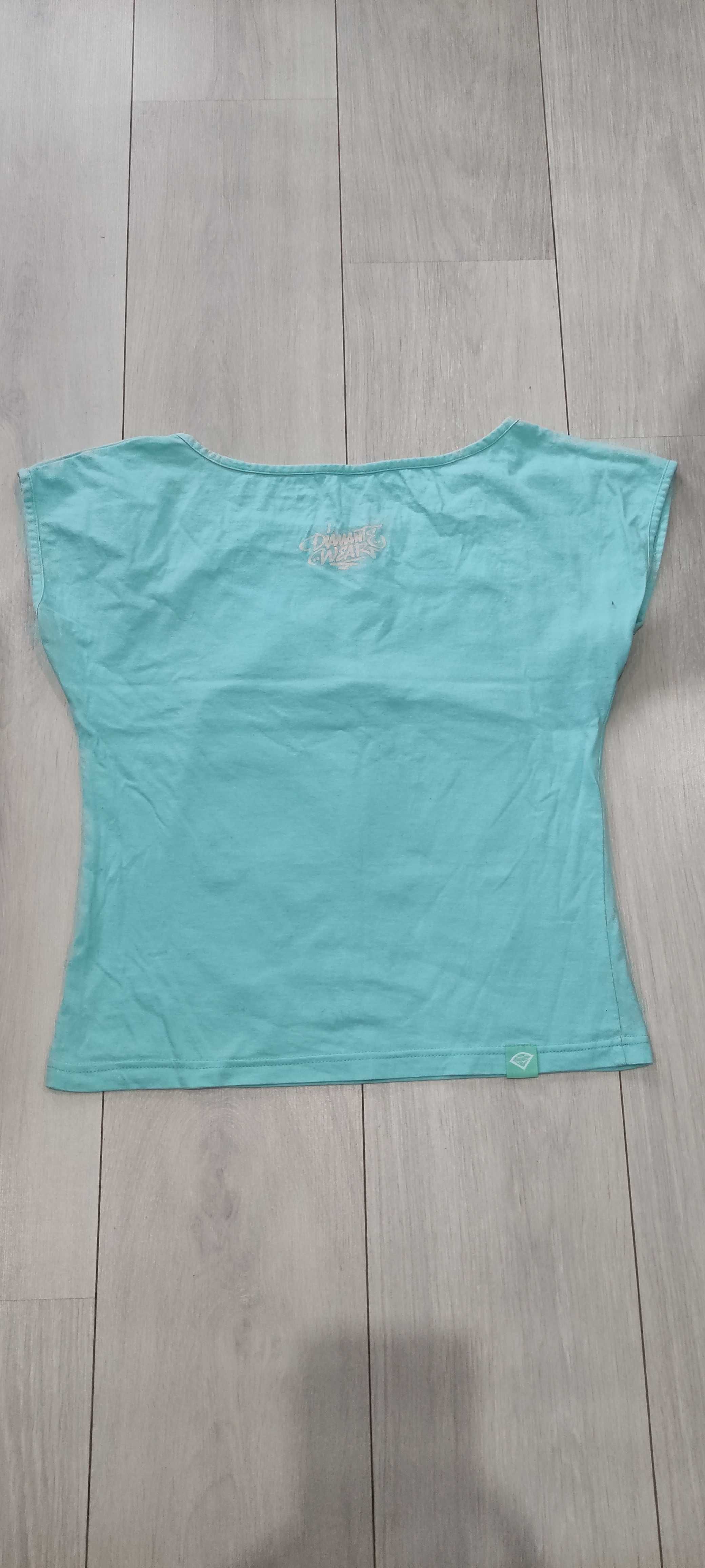 Miętowa koszulka/bluzka, rozmiar XS