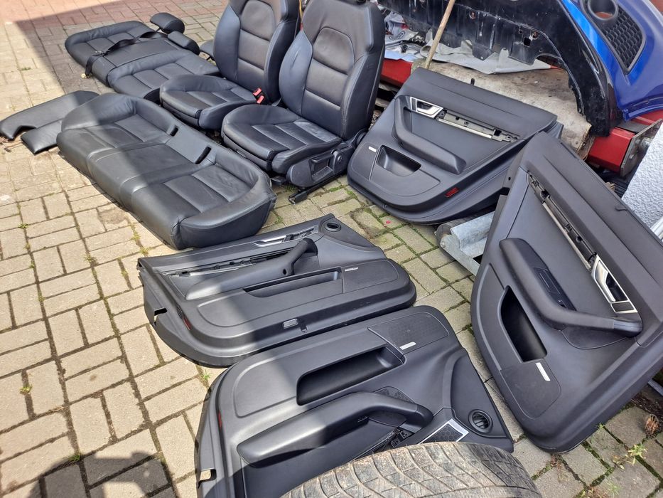 A6 c6 fotele wnętrze sufit czarne jasne sline