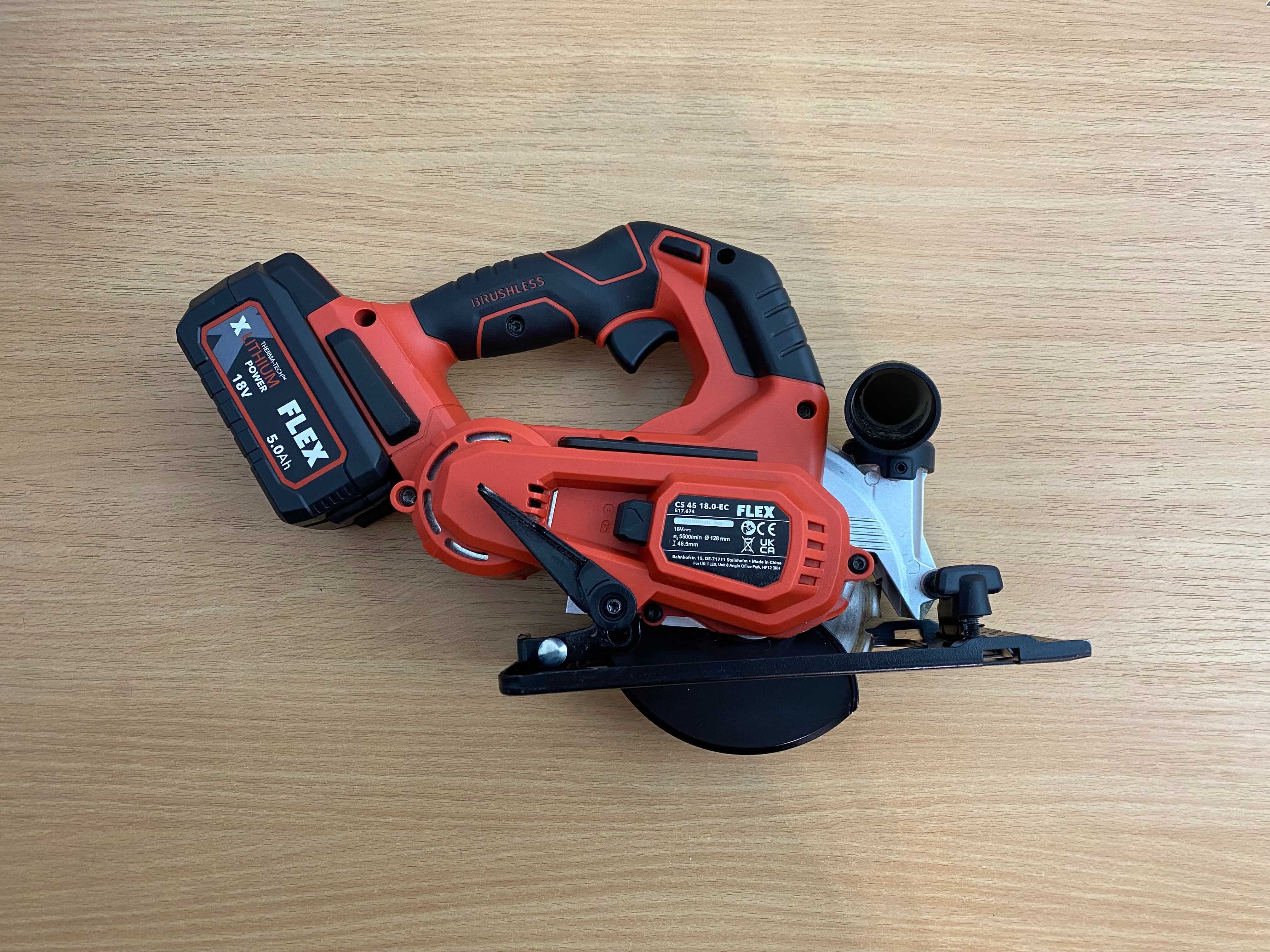 Piła pilarka tarczowa FLEX CS 45 18.0-EC C z aku 18V 5.0Ah ideał