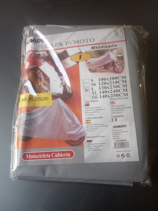 Cobertura para motas ou bicicletas 2,3 x 1,3 m