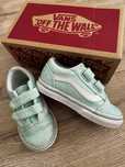 Pastelowe niebieskie brokatowe Vansy Vans dziecięce old skool