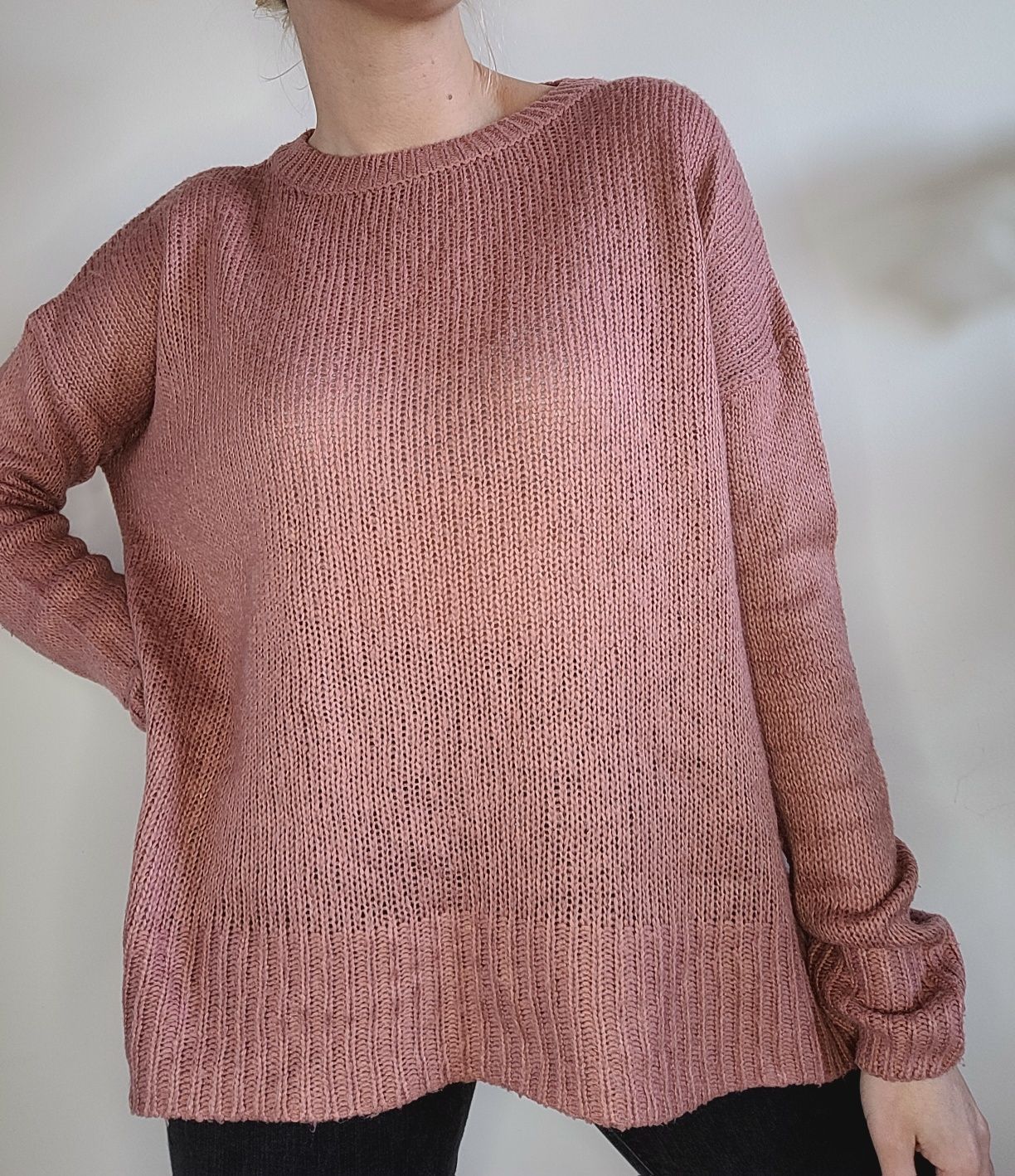 Sweter oversize brudny róż New Look