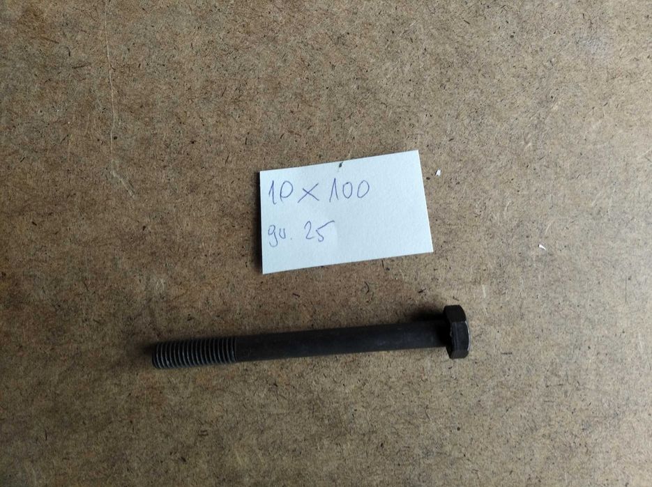 Śruba eska 10 x 100 DDR nowa gwint 2,5 cm