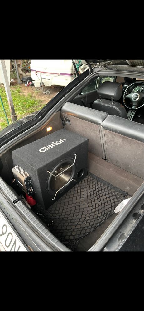 CLARION sw3013b subwoofer/skrzynia basowa + wzmacniacz BLAUPUNKT