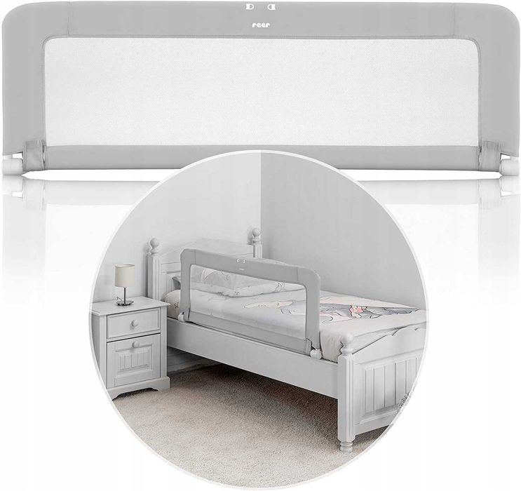 NOWA Barierka do łóżka Reer Sleep n Keep 150x50 cm składana szara