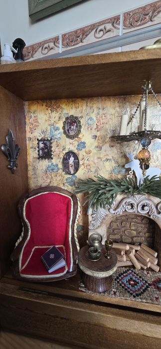 Різдвяна, новорічна композиція, мініатюра, об'ємна картина