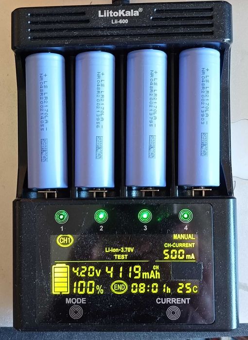 Нові акумулятори Lishen LR2170LA 4000 mAh 45А 21700 Grade A 11/2024рік