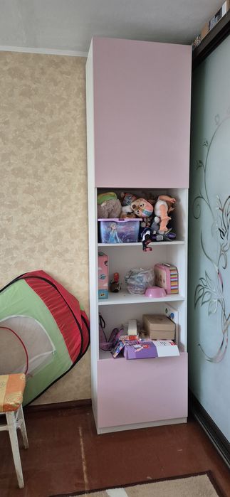 Пенал рожевий, шкаф для іграшок