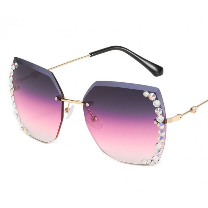 Okulary przeciwsłoneczne z kryształkami damskie
