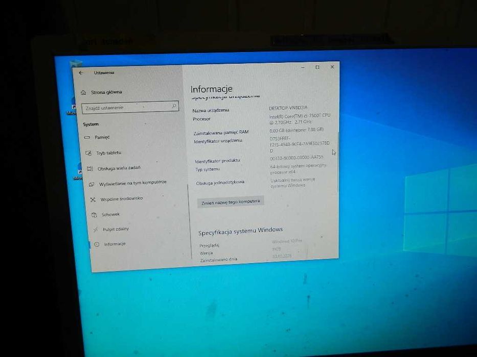 HP Prodesk 600 G3 mini Core i5-7500 8GB DDR4 256GB SSD