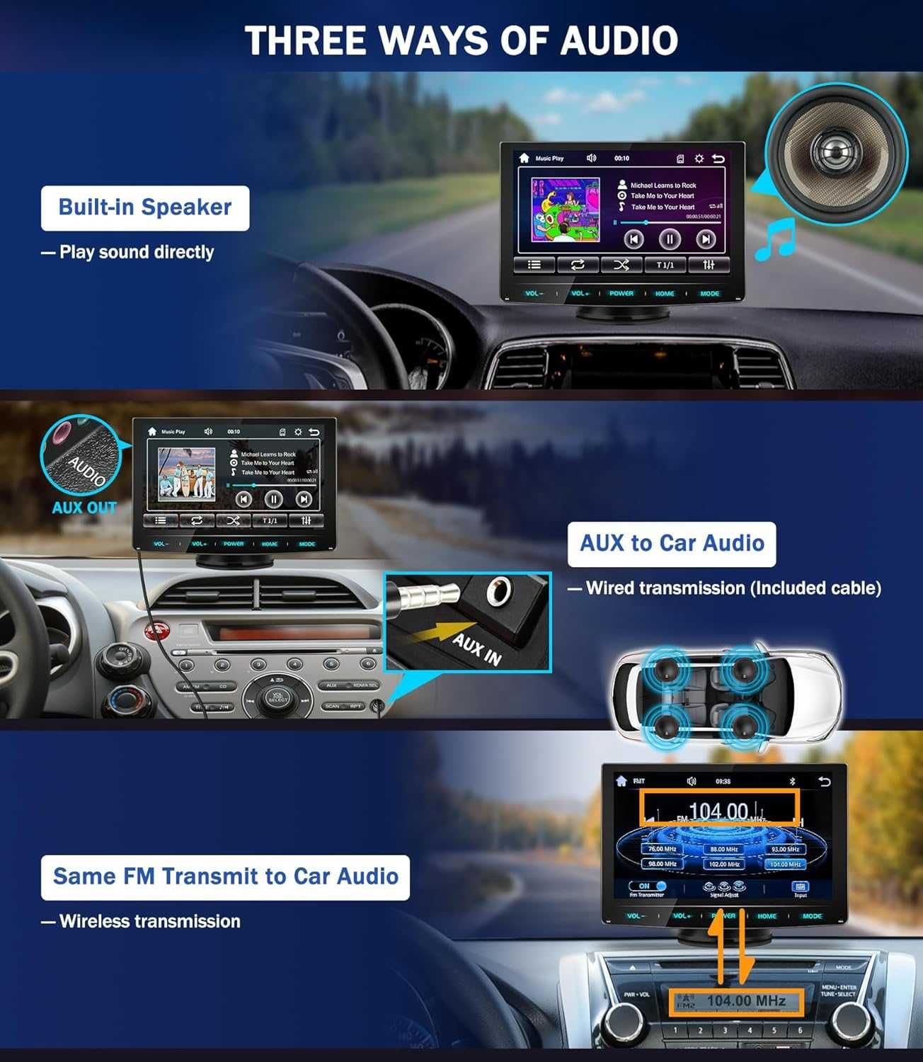 URLUVAX UR71C Bezprzewodowy Monitor ANDROID AUTO CARPLAY GPS Airplay