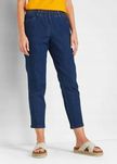 B.P.C jeansy 7/8 czarne proste damskie r.48