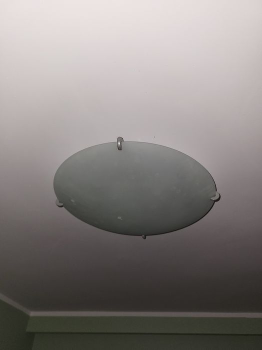 Lampa ozdobna sufitowa plafon 3 Ledy pęknięte szkło