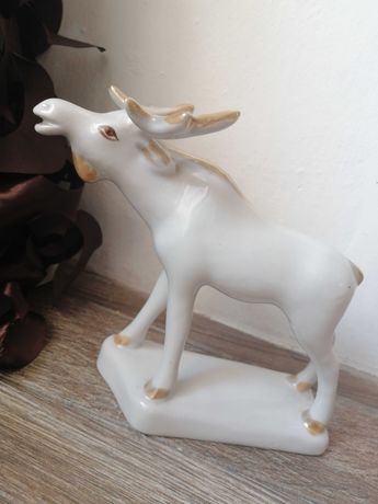 Figurka porcelanowa jeleń Połonne.