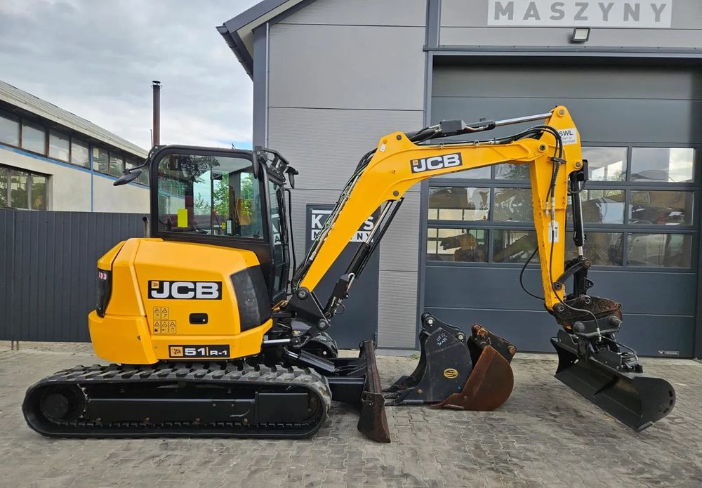 JCB MINIKOPARKA JCB 51 R-1 51 48 50 51r-1  2018R.  149.900 ZŁ Netto Po serwisie 3 szt łyżek Stan perfekcyjny !!