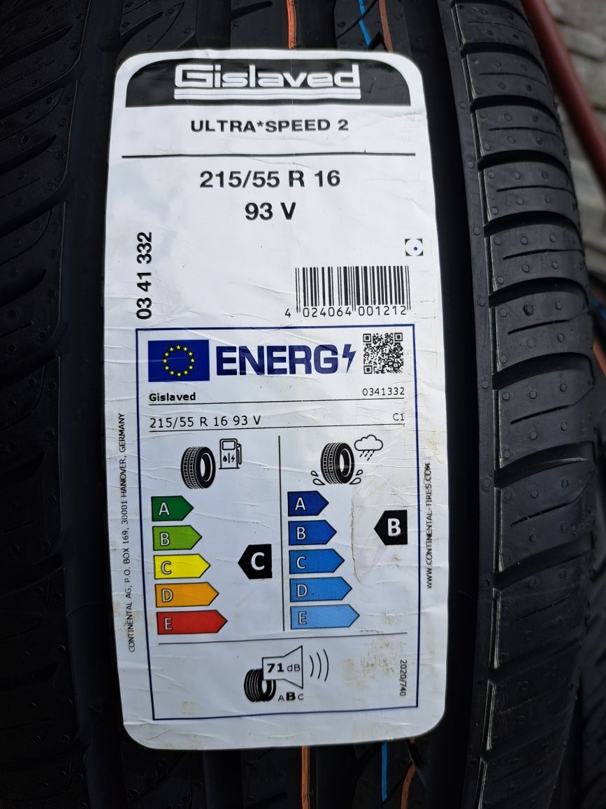 4 Opony NOWE letnie 215/55 R16 Gislaved Montaż i wyważanie Gratis!