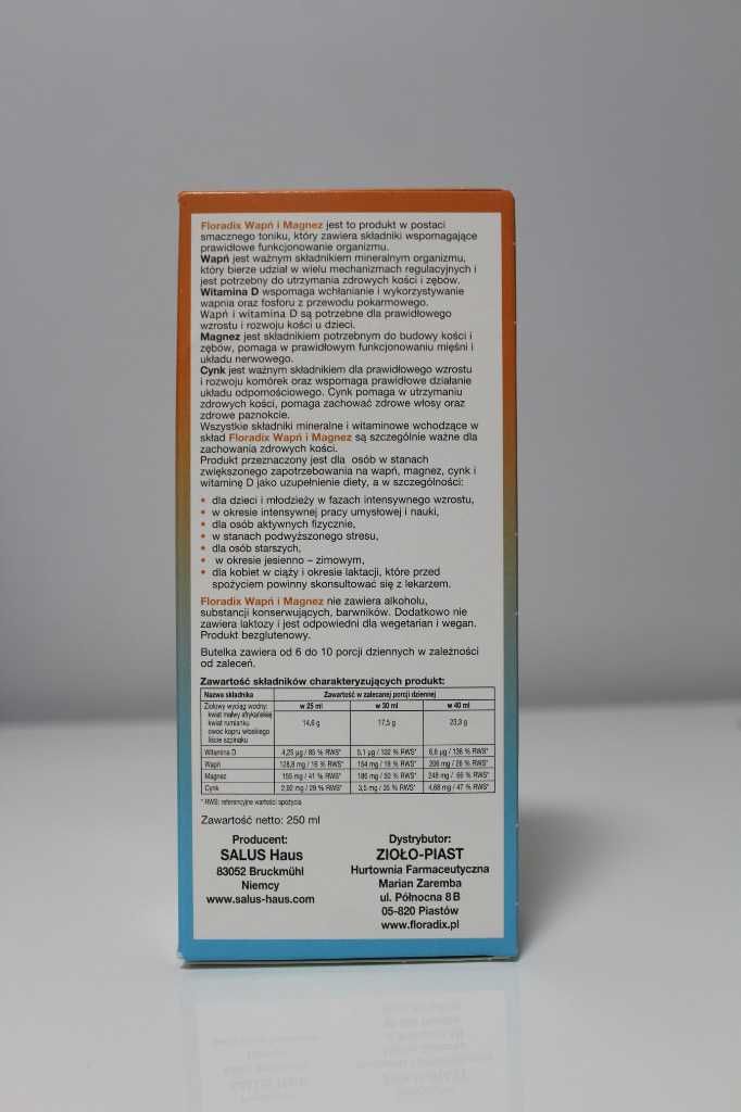 Floradix Wapń i Magnez 250 ml