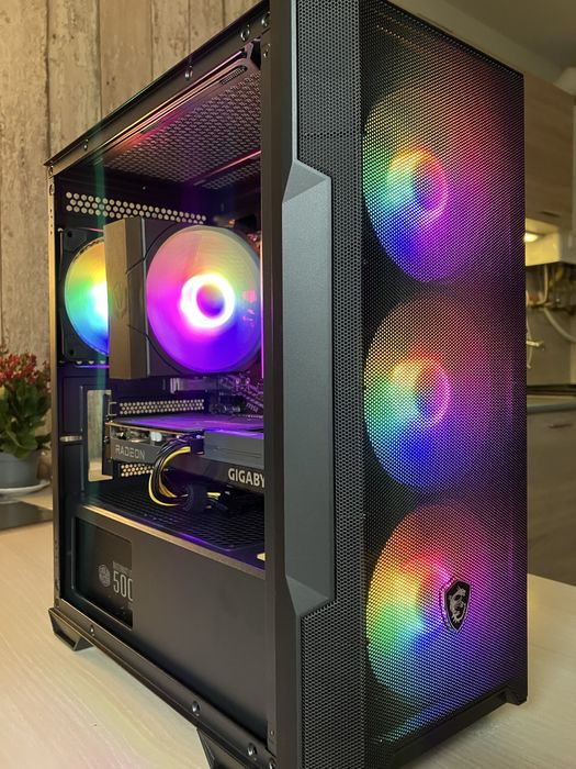 Komputer gamingowy Ryzen 5 5500 / RX 6600 / 16GB / SSD + HDD / ARGB