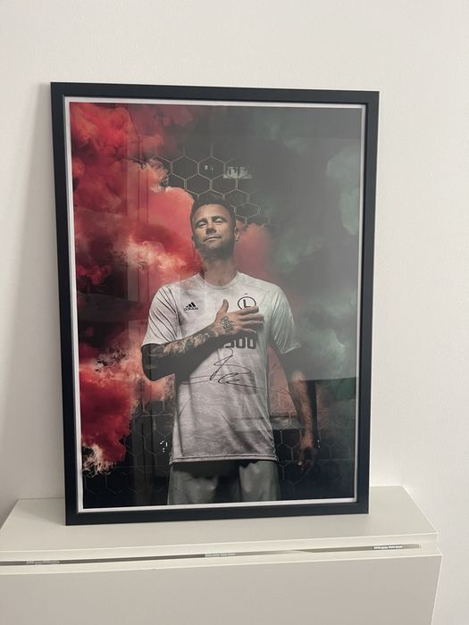 Plakat w ramie z autografem Artura Boruca Legia Warszawa