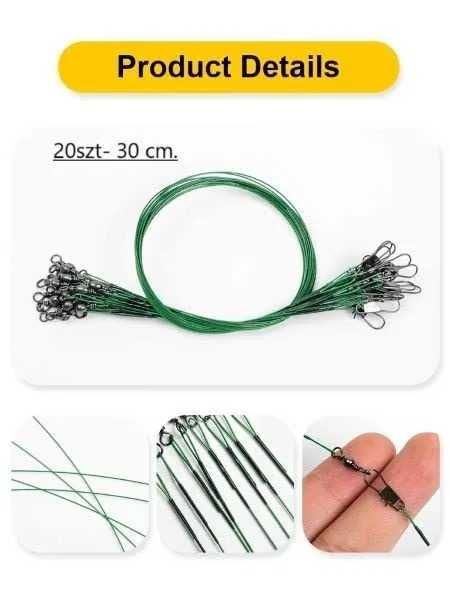 Gdzie kotwica tam i stalka .20 szt. 30 cm.  kolor zielony .