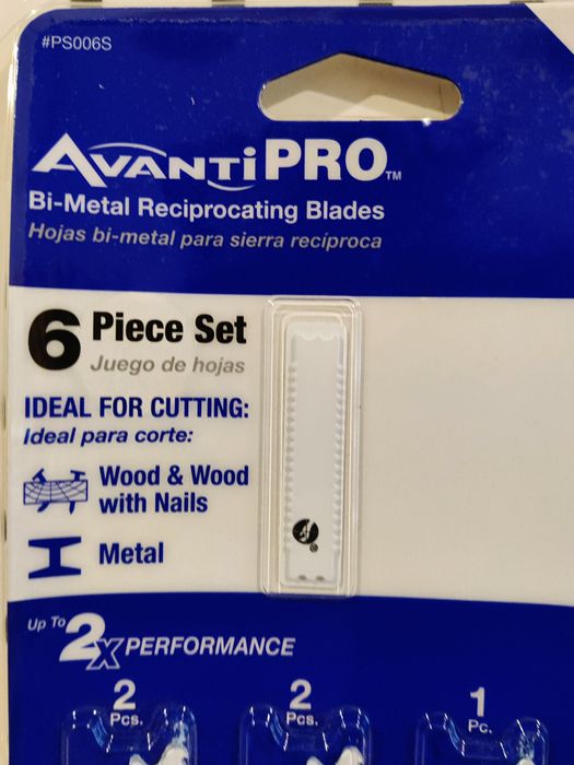 AvantiPro набір шабельних пил 6 шт Дерево Метал 15 23 см Оригінал США
