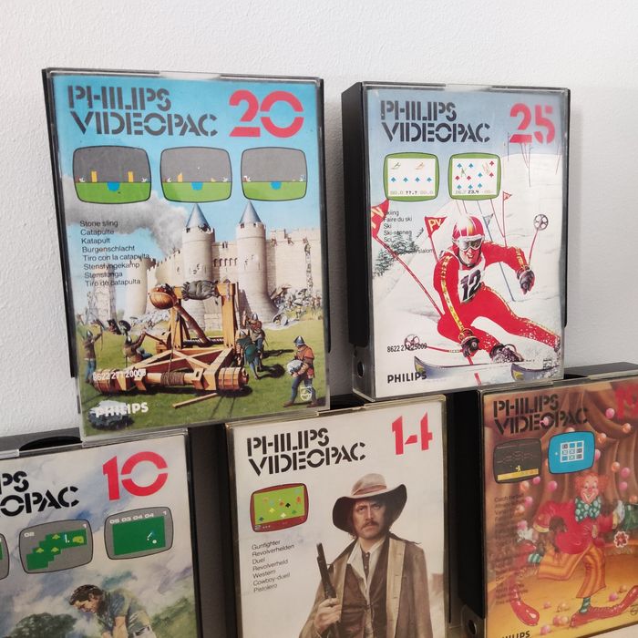 Conjunto de 12 jogos para Philips Videopac (coleção, vintage)