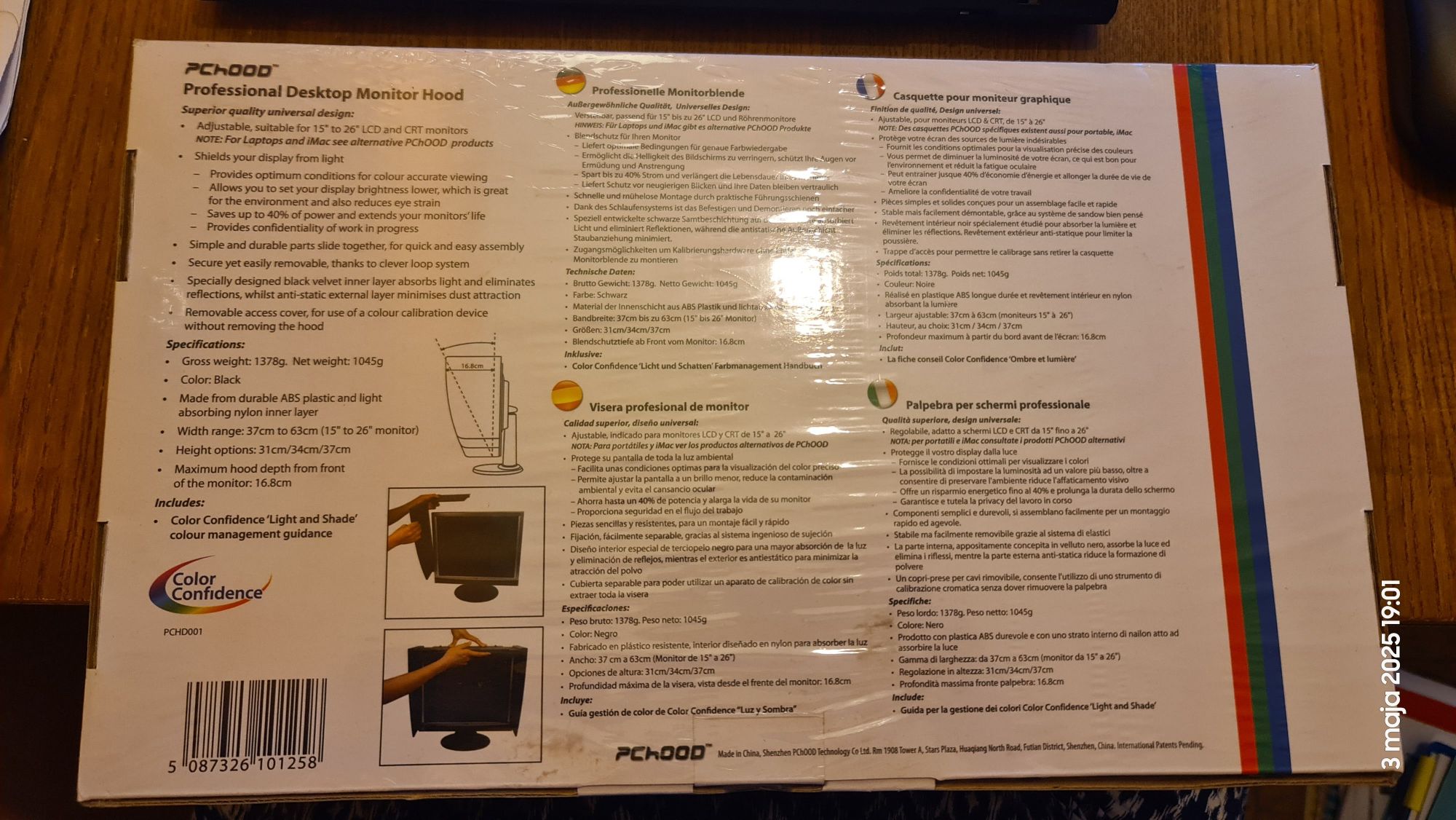 Osłona na monitory LCD CRT przekątna obrazu 15-26 cali PChOOD
