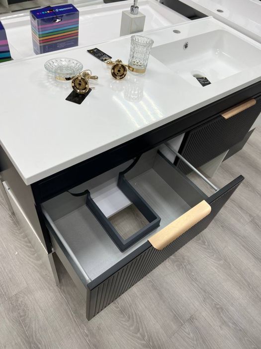 Раковина з тумбою, тумба з раковиною, чорна раковина з тумбою